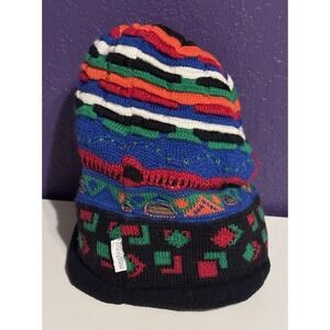 Vintage Conte Of Florence Beanie Hat Toque 3D Knit Coogi Made In Italy Wool